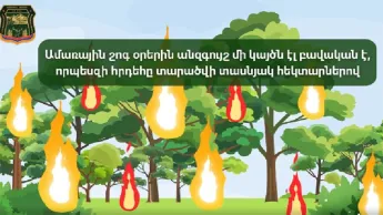 In case of noticing a forest fire, call 1-07.