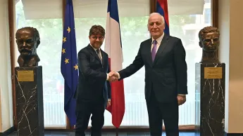 Vahagn Khachaturyan visited the Embassy of France in Armenia on the occasion of the National Day of the French Republic.